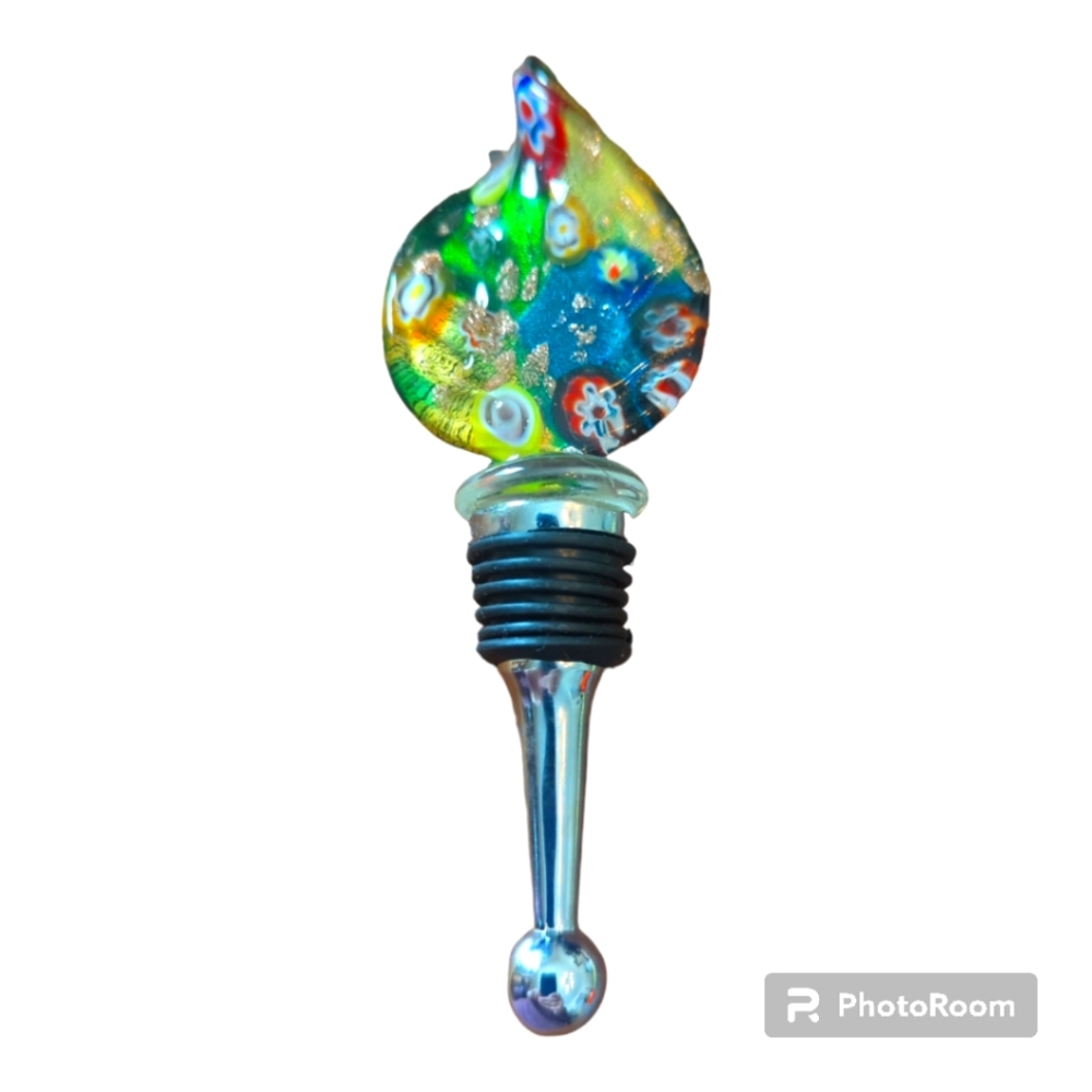 Art Glass millefiori Wine Stopper